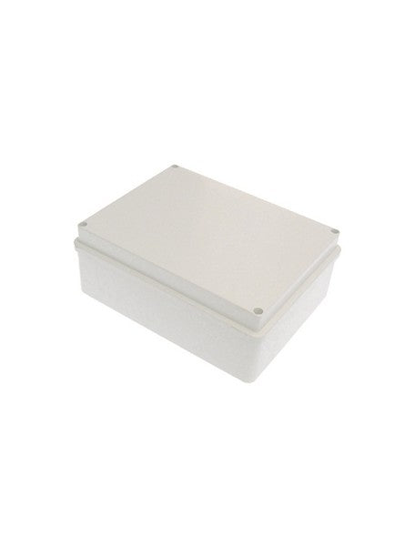 Stagna waterproof box with smooth walls, gray RAL7035, dimensions 150x110x70mm, IP56 rated for high heat and impact resistance.