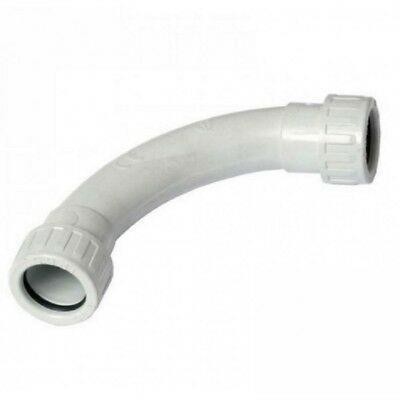 CURV STAGNA TUBO/TUBO D16 IP65, curved plastic pipe fitting for reliable fluid connection and IP65 protection.