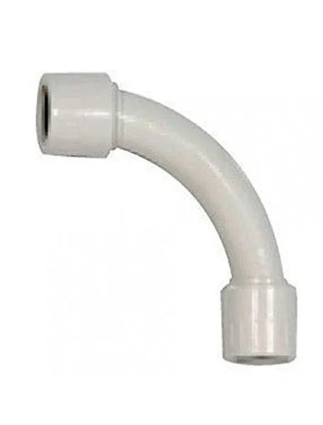 CURV STAGNA TUBO/TUBO D20 IP65 - Raccordo 90° Resistente a Polvere e Acqua, SKU: FAEG-CURV-D20-IP65