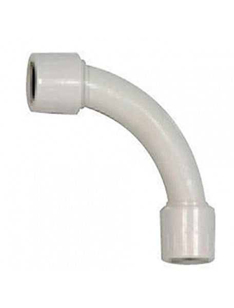 CURV STAGNA TUBO D32 IP65, curva in tecnopolimero autoestinguente, resistente a raggi UV, colore grigio RAL 7035.