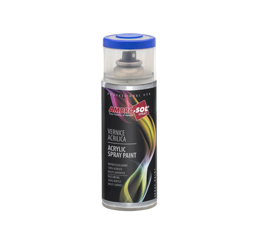 Ambro-Sol Vernice Acrilica Blu Traffico spray paint 400ml for multi-surface application and fast drying.