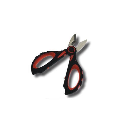 FAEG Forbice Professionale Elettricista 26917, Rosso - scissor tool with black and red handles for electricians.