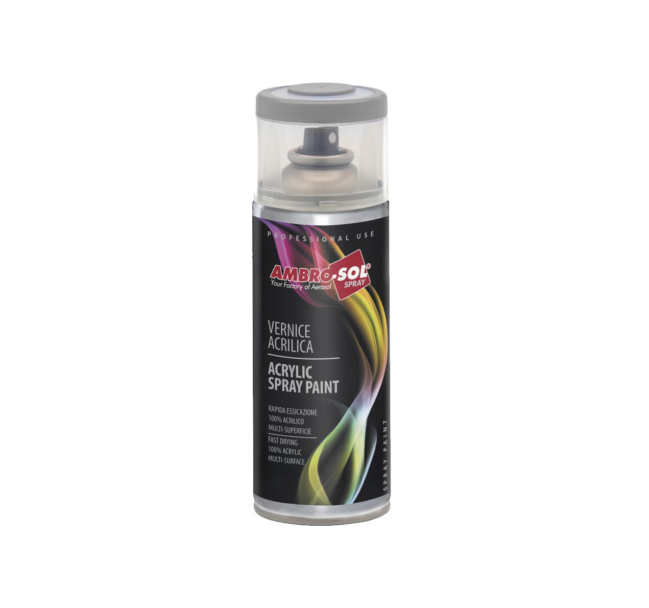 Ambro-Sol Acrylic Spray Paint in Light Grey - 400ml can for multi-surface use and rapid drying.