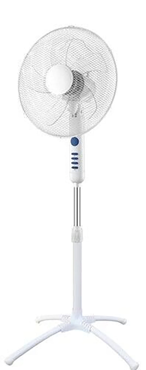 Ventilatore a piantana Pyramidea VP45C, 3 velocità, pale da 40 cm, colore bianco, design moderno e funzionale.