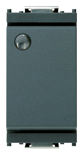 VIMAR 1P 16AX 250V luminous switch in gray, designed for indicating units.