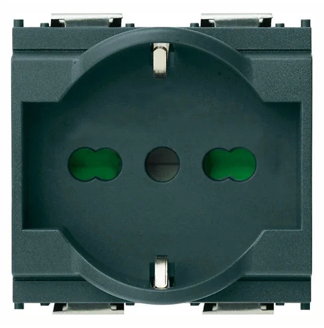 Presa VIMAR 2P+T 16A Universale Grigio - Codice SKU 16211, Design Moderno e Sicuro