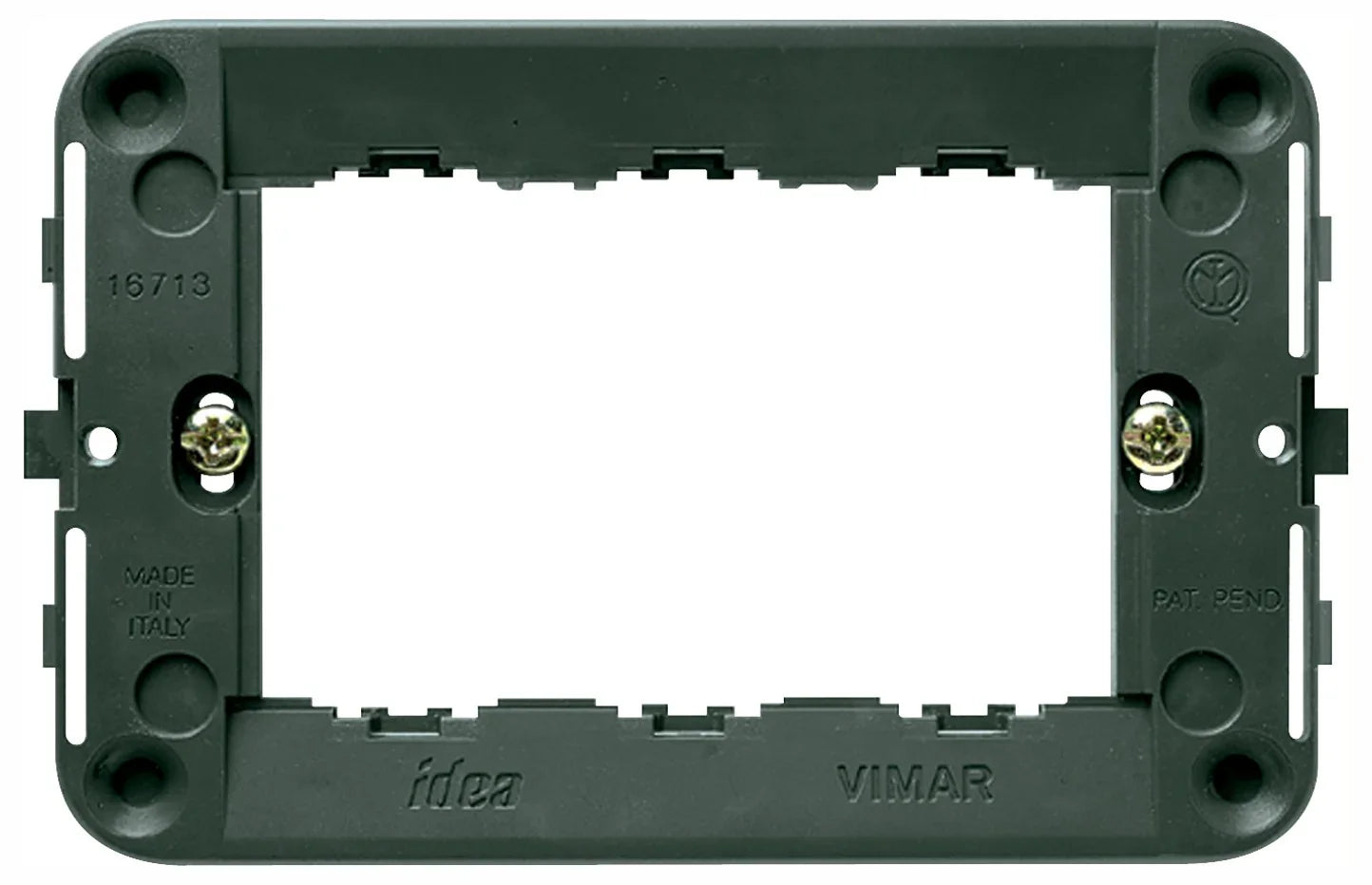 Supporto VIMAR 3M + Viti - Codice SKU 16713, Installazione Facile e Robusta per Scatole Elettriche