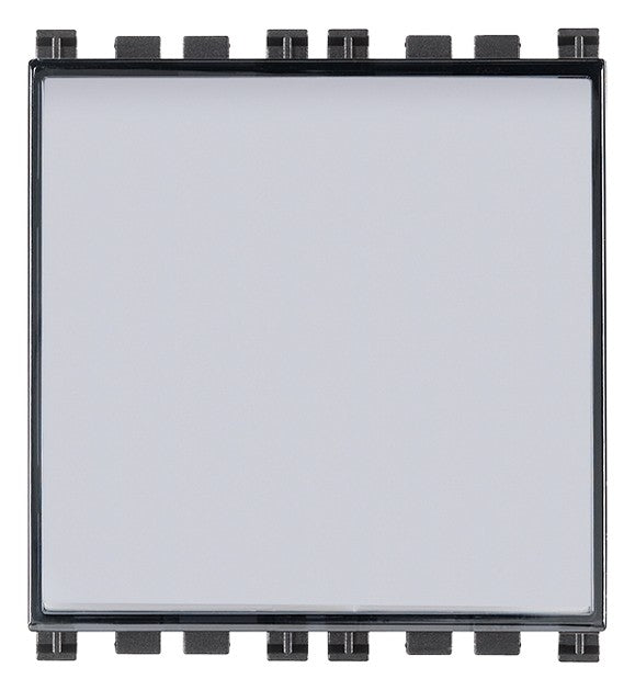 VIMAR Pulsante targhetta grigia 1P NO 10A, 250V~, per lampada E10, 2 moduli, senza lampada.