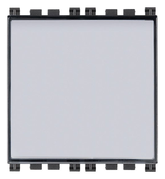 VIMAR Pulsante targhetta grigia 1P NO 10A, 250V~, per lampada E10, 2 moduli, senza lampada.