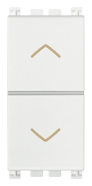 VIMAR interlocking push buttons NO+NO 10A 250V with directional arrows, white, model 19062.B.