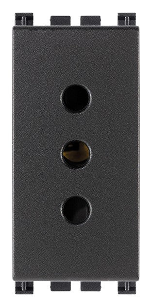 VIMAR Presa 2P+T 10A P11 grigio, socket with three holes for Italian standard connection