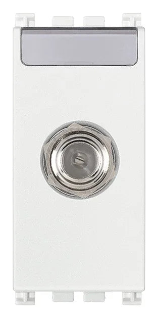 Presa Coassiale Femmina Tipo F VIMAR 19318.B - Design Elegante Bianco, 2400 MHz, Facile Installazione