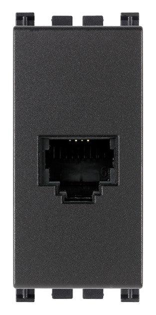 VIMAR Presa RJ11 6/4 Grigio - 19320, Connessione Affidabile e Facile Installazione con Morsetti a Vite