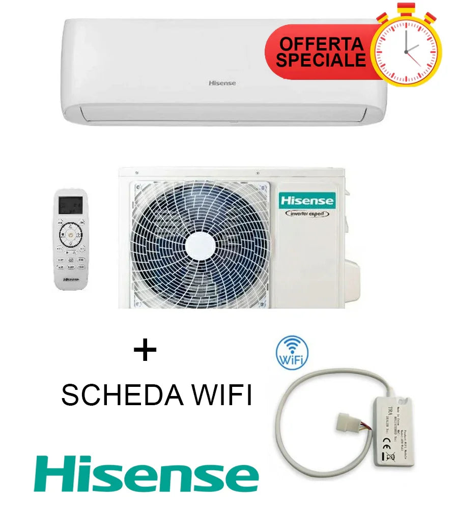 Climatizzatore Hisense Easy Smart 24000 Btu Inverter CA70BT1AG + CA70BT1AW, Wi-Fi Opzionale, R-32, Alta Efficienza Energetica