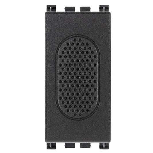 Vimar Arke ronzatore 230V, 50-60Hz, 1 module, grey color with perforated surface for sound emission.