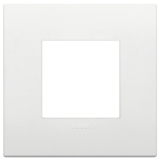 VIMAR Classic 2M white frame, made of technopolymer, ideal for modern electrical installations.