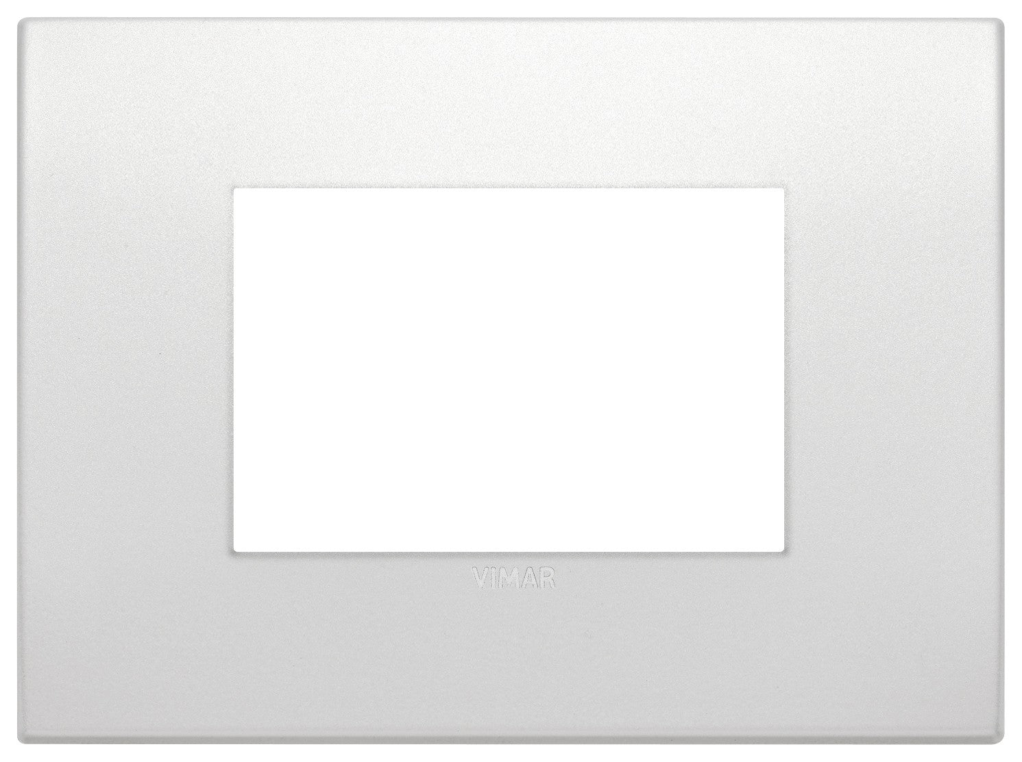 VIMAR Placca Classic 3M in perla matt finish, metal frame for three modules, stylish and modern design.