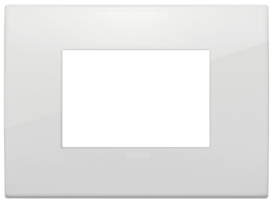 VIMAR Placca Classic 3M modular metal frame in polar finish, elegant and stylish design for home decor.