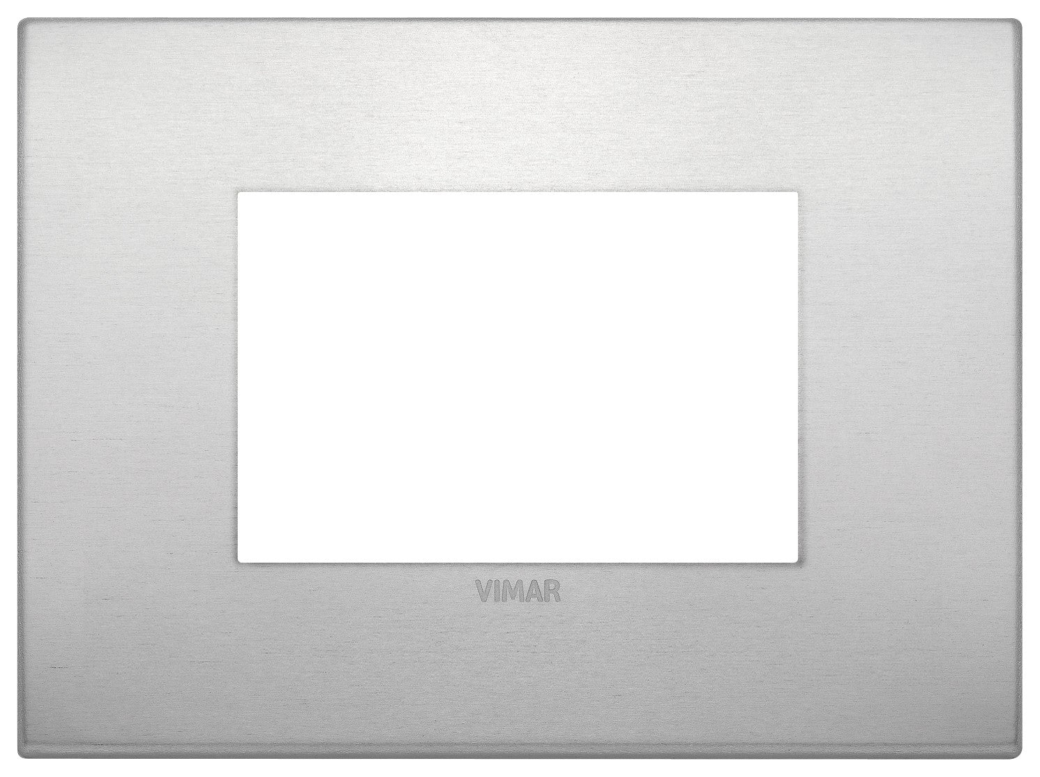 VIMAR Placca Classic 3M naturale, alluminio, design elegante per moduli elettrici, finitura naturale.