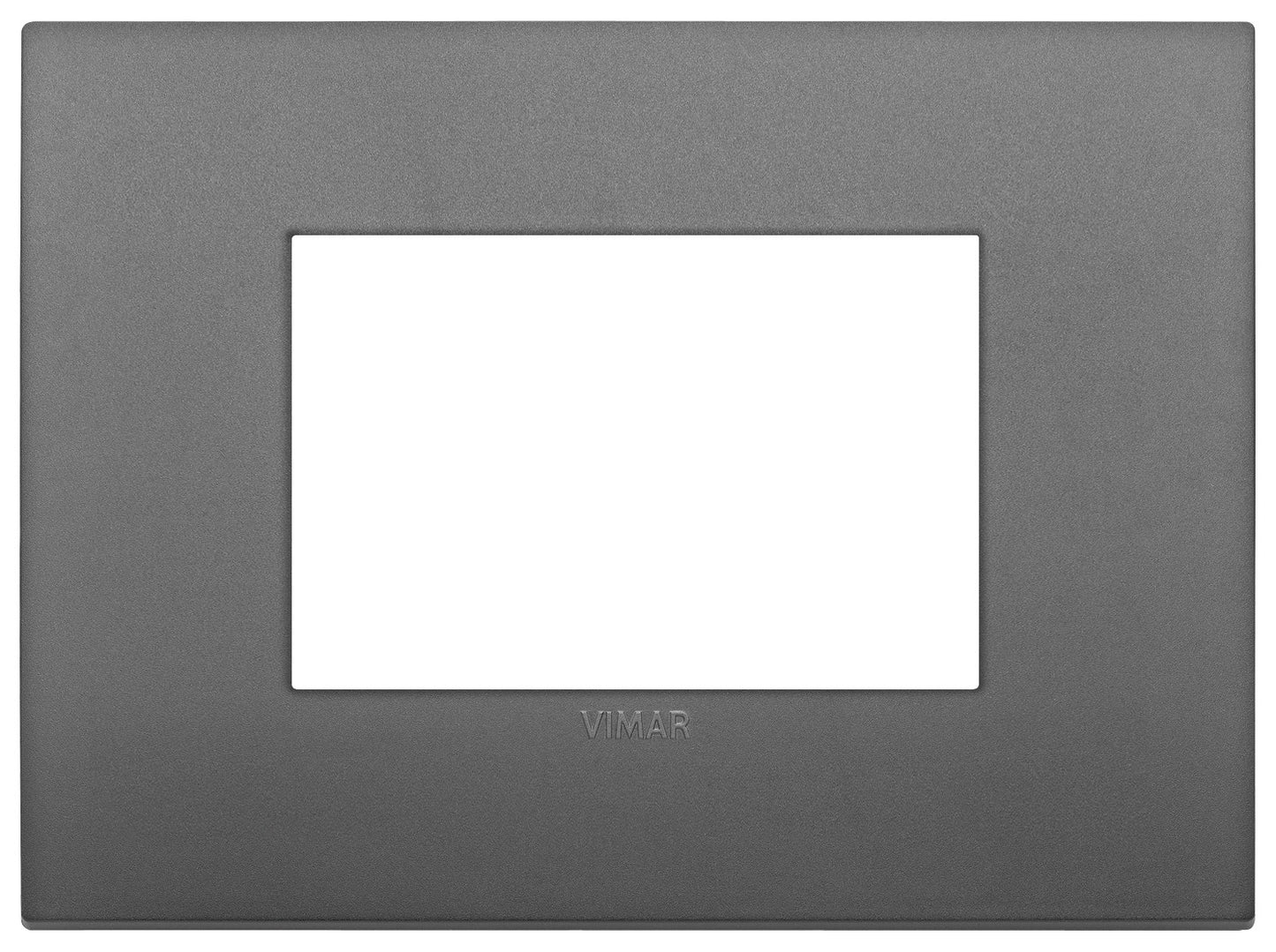 VIMAR Placca Classic 3M grigio, tecnopolimero multi-module frame, elegant gray design for modern interiors.