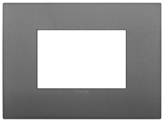 VIMAR Placca Classic 3M grigio, tecnopolimero multi-module frame, elegant gray design for modern interiors.