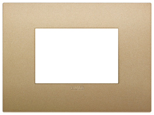 VIMAR Placca Classic 3M oro matt, technopolymer frame for electrical switches, elegant golden matte finish.