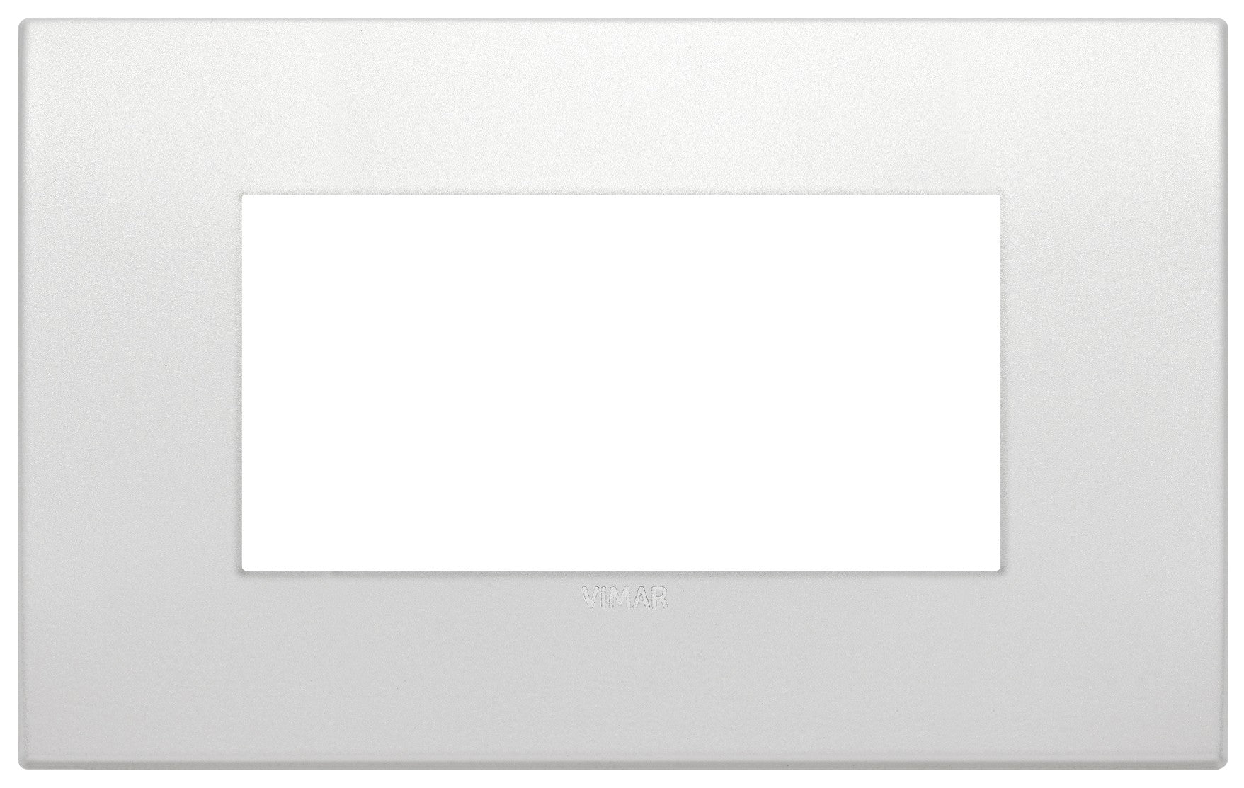 VIMAR Placca Classic 4M in perla matt finish, metal frame designed for four modules, elegant and stylish.