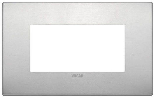 VIMAR Placca Classic 4M naturale in alluminio, design elegante e moderno, ideale per interni.