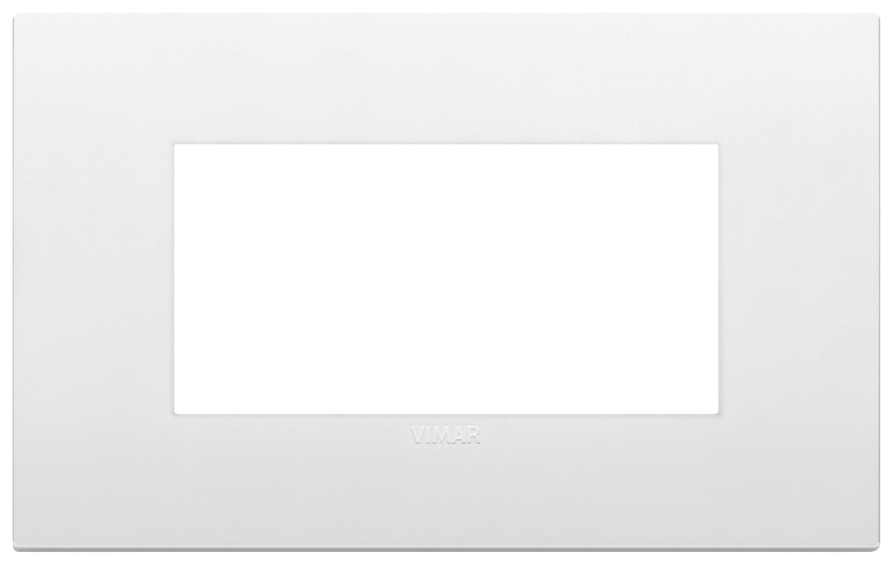 VIMAR Placca Classic 4M bianco, 4-module frame in white technopolymer, sleek design for modern interiors.