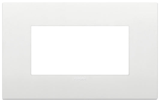 VIMAR Placca Classic 4M bianco, 4-module frame in white technopolymer, sleek design for modern interiors.