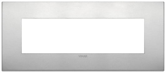 VIMAR Placca Classic 7M naturale in alluminio, design elegante e moderno, ideale per interni.