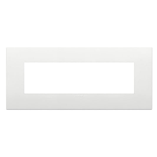 Placca Vimar Arkè Classic 7 Moduli in white, perfect for electrical outlets and switches, sleek and modern design.