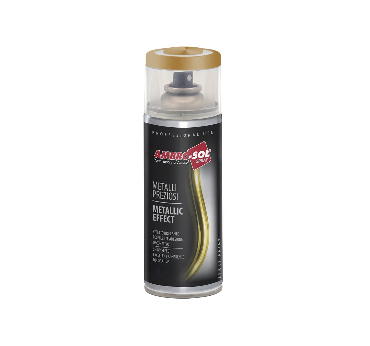 Ambro-Sol Vernice Acrilica Spray Oro Ducato 400ml for quick-drying and multi-surface applications.