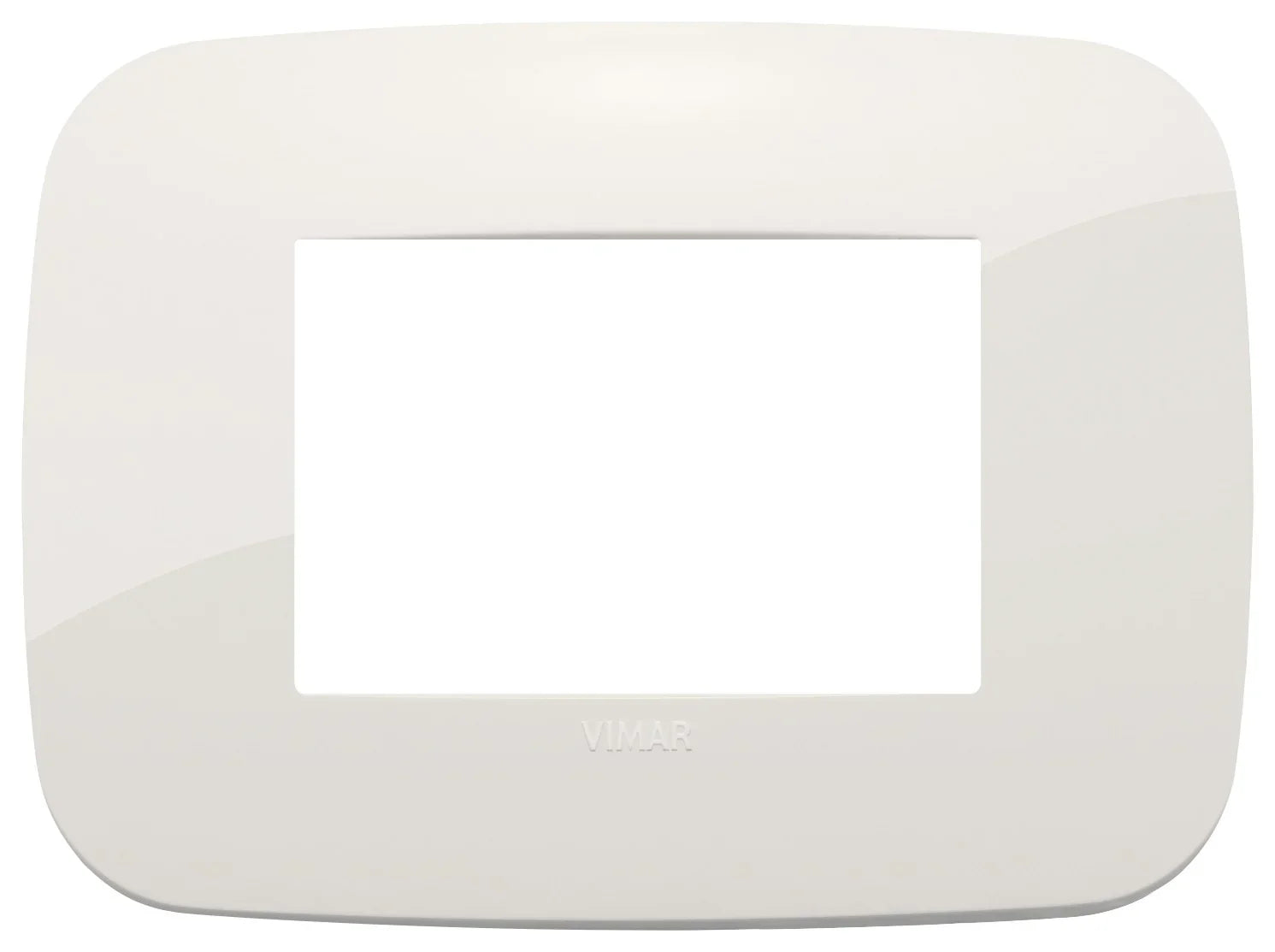 VIMAR Placca Round 3M Ivoria - SKU 19683.83, Design Elegante in Tecnopolimero Resistente