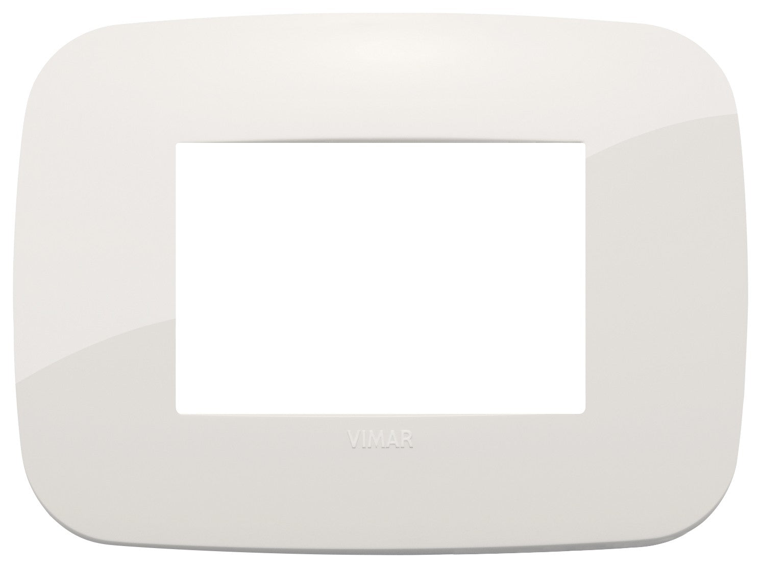 VIMAR Placca Round 3M in avorio, tecnopolimero, design elegante per interruttori e prese elettriche.