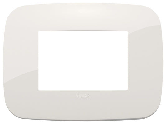 VIMAR Placca Round 3M in avorio, tecnopolimero, design elegante per interruttori e prese elettriche.