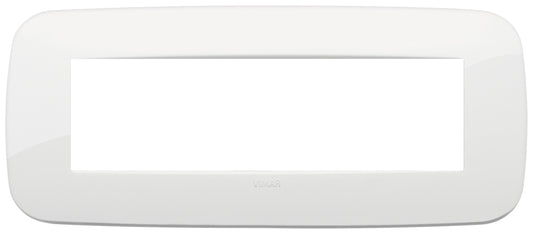 VIMAR Placca Round 7M white, tecnopolimero, modern design, ideal for electrical switchboards.