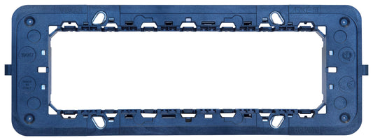 VIMAR Arké fit support for 7 modules, featuring screw holes, designed for multi-module electrical boxes.