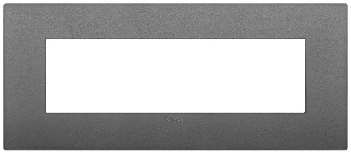 VIMAR Placca Classic 7M in gray, made of technopolymer, designed for modular electrical installations.