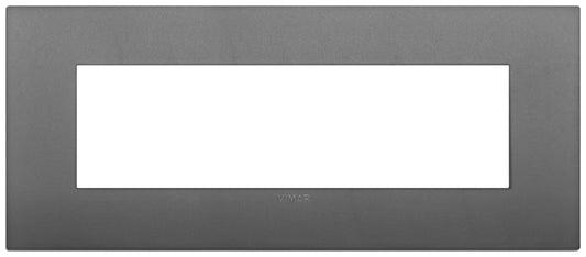 VIMAR Placca Classic 7M in gray, made of technopolymer, designed for modular electrical installations.