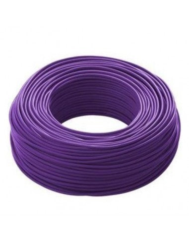 Cavo elettrico unipolare viola antifiamma FS17 in rotolo, 1 x 1,5 mm, per uso in ingegneria civile.