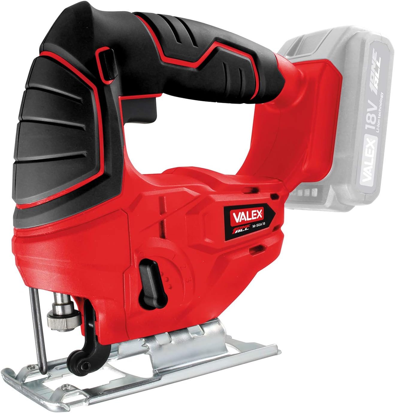 Valex M-SGA 18 Cod. 1429202: Seghetto Alternativo a Batteria Professionale 18V Li-Ion, ideale per tagli precisi e versatili.
