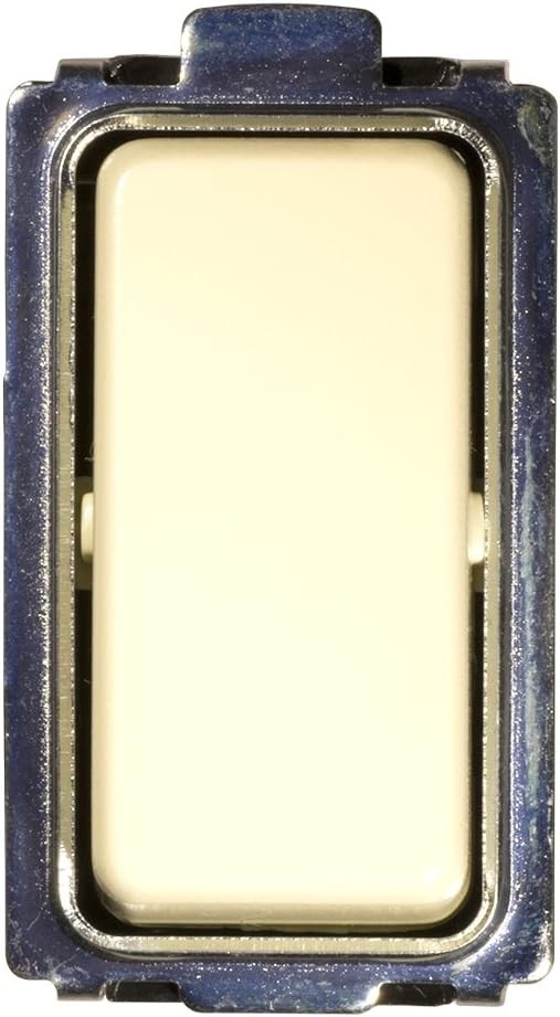 FEB 2000 Unipolar Switch 10A 250V with ivory finish, compatible with Magic, certified IMQ, front view.