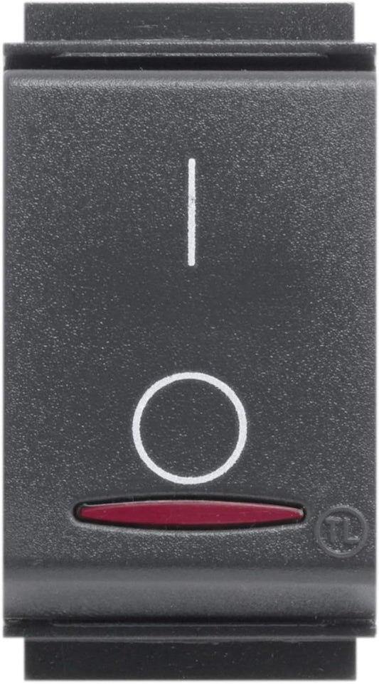 FEB 2015/TL bipolare interruttore luminoso nero 16A 250V compatibile con Living Classic e placche Life.