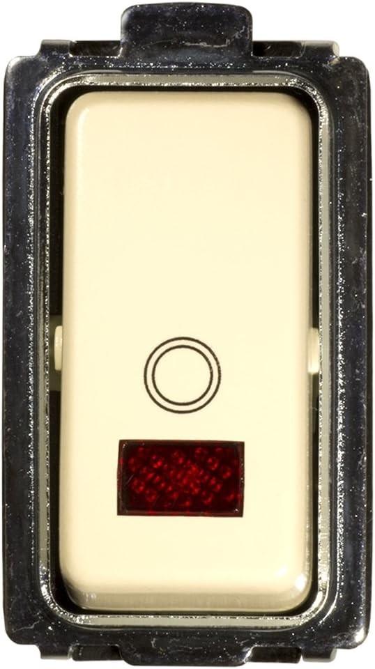 FEB 2018 Pulsante Luminoso 16A, 240 V, Avorio with red indicator light, designed for Magic lamp.
