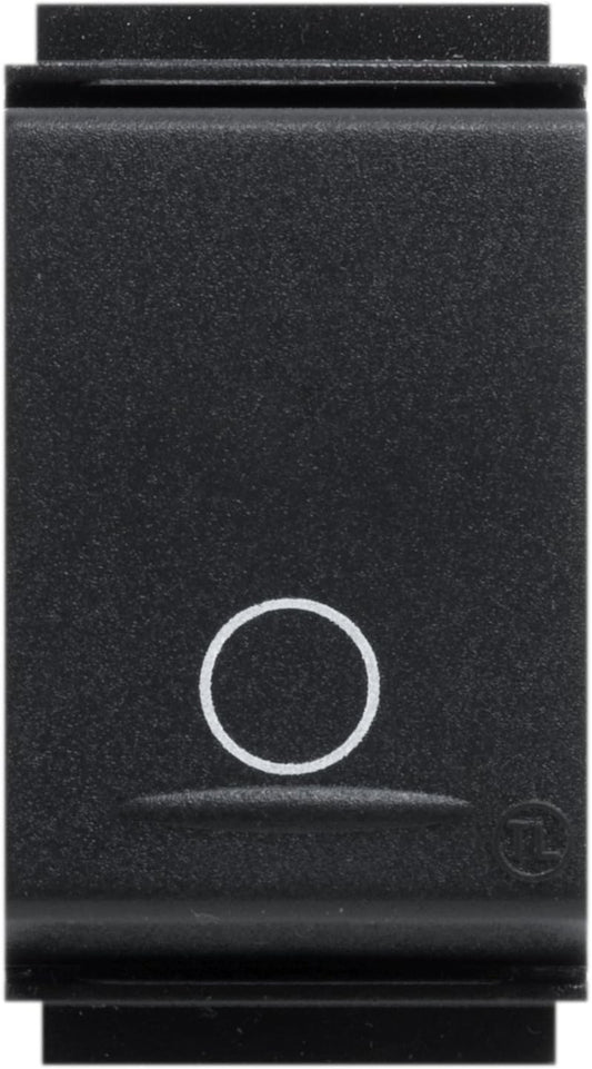 FEB 2021/TL Pulsante Generico, Nero, 10A 250V, compatibile con Living Classic e placche Life.