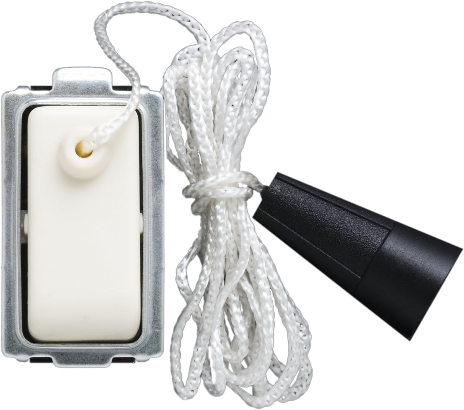 FEB 2024 Pulsante Unipolare 10A Avorio con corda, compatibile Magic Made in Italy, Certificato IMQ.