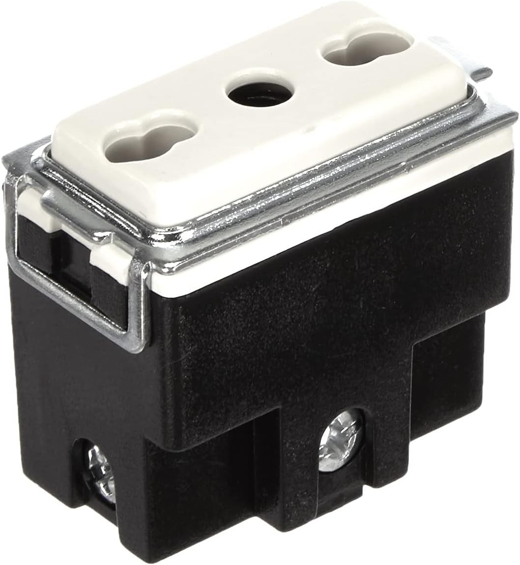 FEB 2045 Presa Bivalente di Sicurezza 2P+T Std It 10/16A 250V con certificazione IMQ, design elegante e pratico.