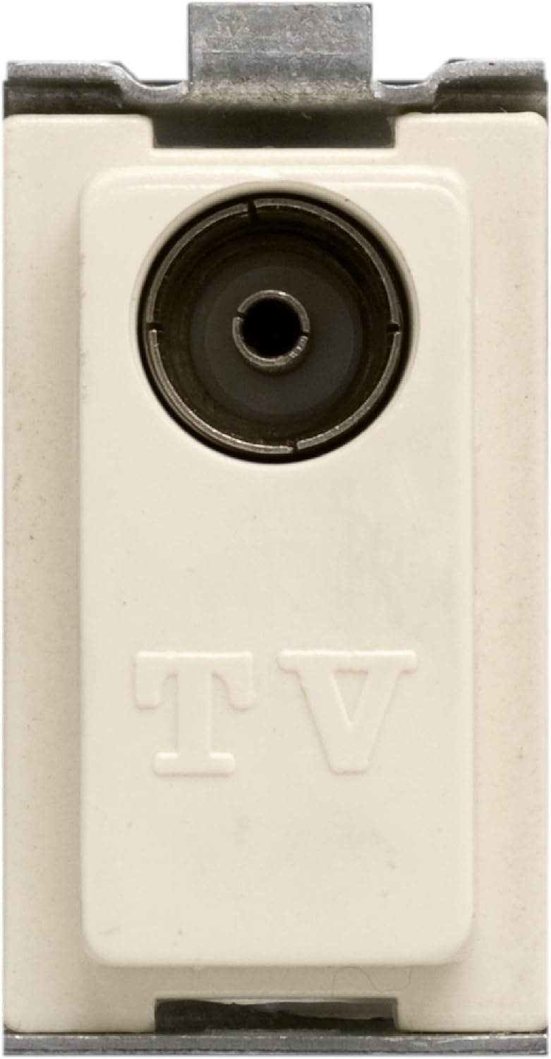FEB 2051 TV terminal female socket in ivory, compatible with Magic Made in Italy.