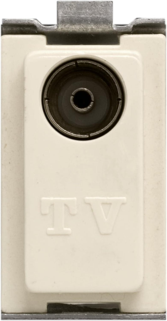 FEB 2051 TV terminal female socket in ivory, compatible with Magic Made in Italy.